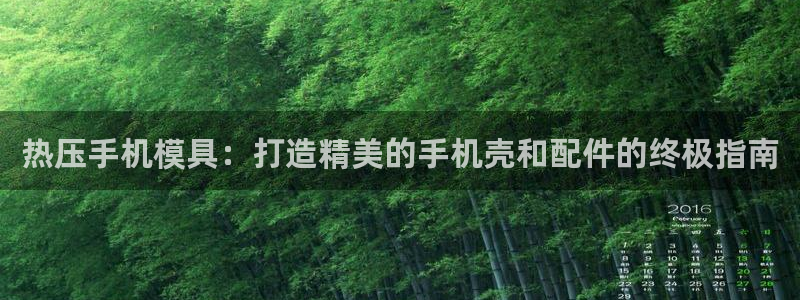 易倍达科技有限公司：热压手机模具：打造精美的手机壳和配件