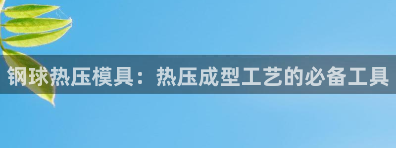 易倍思怎么样：钢球热压模具：热压成型工艺的必备工具