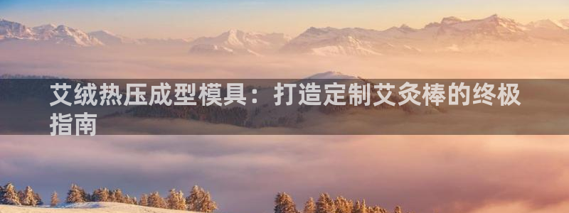 EMC易倍让身份验证：艾绒热压成型模具：打造定制艾灸棒的